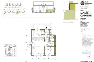 Rzut - Mieszkanie na sprzedaż 3 pokoje o powierzchni 66,84 m² - numer DI.7a w Sady Stachowo etap II