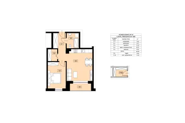 Rzut - Mieszkanie na sprzedaż 2 pokoje o powierzchni 48,9 m² - numer M5 w Nowy Świat 22