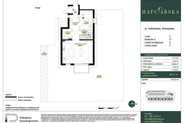 Rzut - Dom na sprzedaż 7 pokoi o powierzchni 163,84 m² - numer O2 w Hafciarska
