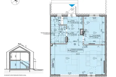 Rzut - Dom na sprzedaż 4 pokoje o powierzchni 77,26 m² - numer 19 w Ahoj Pogórze etap 2 i 3