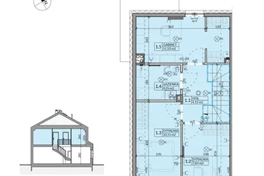 Rzut - Dom na sprzedaż 4 pokoje o powierzchni 85,77 m² - numer 20 w Ahoj Pogórze etap 2 i 3