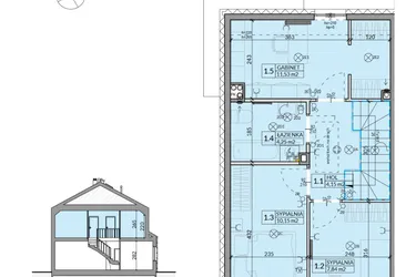 Rzut - Dom na sprzedaż 4 pokoje o powierzchni 85,77 m² - numer 20 w Ahoj Pogórze etap 2 i 3