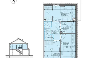 Rzut - Dom na sprzedaż 4 pokoje o powierzchni 85,77 m² - numer 25 w Ahoj Pogórze etap 2 i 3
