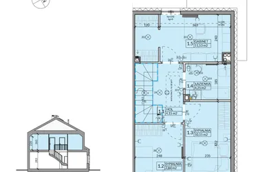 Rzut - Dom na sprzedaż 4 pokoje o powierzchni 85,77 m² - numer 25 w Ahoj Pogórze etap 2 i 3