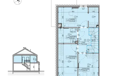 Rzut - Dom na sprzedaż 4 pokoje o powierzchni 85,77 m² - numer 28 w Ahoj Pogórze etap 2 i 3