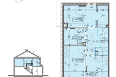 Rzut - Dom na sprzedaż 4 pokoje o powierzchni 85,77 m² - numer 28 w Ahoj Pogórze etap 2 i 3