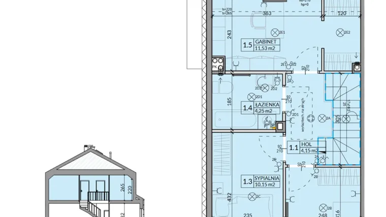 Rzut - Dom na sprzedaż 4 pokoje o powierzchni 85,77 m² - numer 28 w Ahoj Pogórze etap 2 i 3