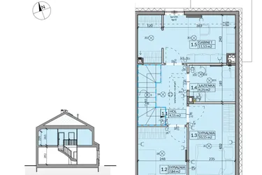 Rzut - Dom na sprzedaż 4 pokoje o powierzchni 85,77 m² - numer 37 w Ahoj Pogórze etap 2 i 3