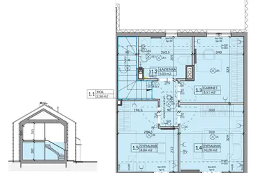 Rzut - Dom na sprzedaż 4 pokoje o powierzchni 77,26 m² - numer 35 w Ahoj Pogórze etap 2 i 3