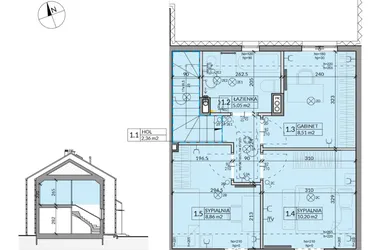 Rzut - Dom na sprzedaż 4 pokoje o powierzchni 77,26 m² - numer 39 w Ahoj Pogórze etap 2 i 3