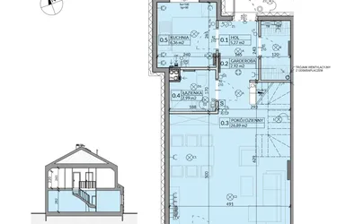 Rzut - Dom na sprzedaż 4 pokoje o powierzchni 85,77 m² - numer 40 w Ahoj Pogórze etap 2 i 3