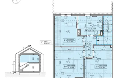 Rzut - Dom na sprzedaż 4 pokoje o powierzchni 77,26 m² - numer 38 w Ahoj Pogórze etap 2 i 3