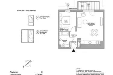 Rzut - Mieszkanie na sprzedaż 2 pokoje o powierzchni 50,02 m² - numer F.2.2.6 w Rumia Centralna II