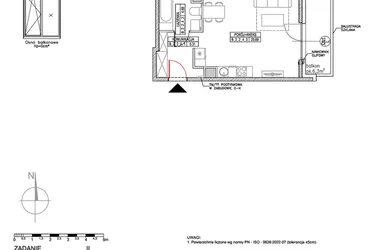 Rzut - Mieszkanie na sprzedaż 1 pokój o powierzchni 35,89 m² - numer B.2.2.4 w Forma II