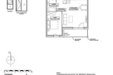 Rzut - Mieszkanie na sprzedaż 2 pokoje o powierzchni 44,62 m² - numer B.4.3.3 w Forma II