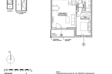 Rzut - Mieszkanie na sprzedaż 2 pokoje o powierzchni 44,76 m² - numer B.3.4.2 w Forma II