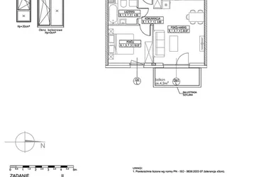 Rzut - Mieszkanie na sprzedaż 2 pokoje o powierzchni 39,44 m² - numer B.1.5.7 w Forma II