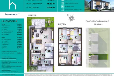 Rzut - Dom na sprzedaż 6 pokoi o powierzchni 121,9 m² - numer 5 w Palędzie