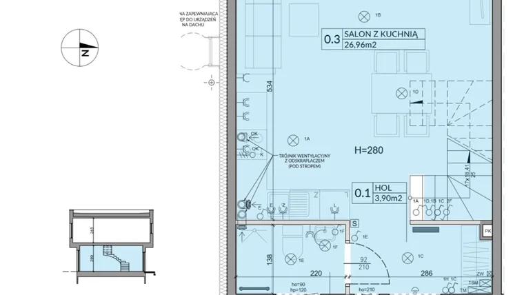 Rzut - Dom na sprzedaż 4 pokoje o powierzchni 74,16 m² - numer 45 w Boska Ksawerowska 2 etap 4