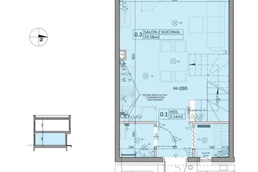 Rzut - Dom na sprzedaż 3 pokoje o powierzchni 61,92 m² - numer 47 w Boska Ksawerowska 2 etap 4