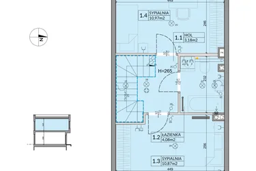 Rzut - Dom na sprzedaż 3 pokoje o powierzchni 61,92 m² - numer 46 w Boska Ksawerowska 2 etap 4
