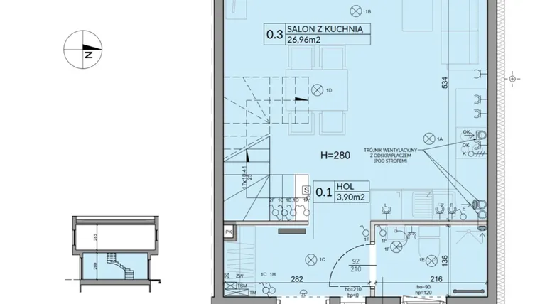 Rzut - Dom na sprzedaż 4 pokoje o powierzchni 74,16 m² - numer 48 w Boska Ksawerowska 2 etap 4