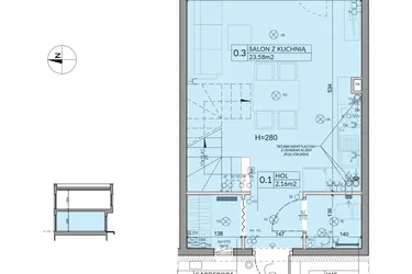 Rzut - Dom na sprzedaż 3 pokoje o powierzchni 61,92 m² - numer 51 w Boska Ksawerowska 2 etap 4