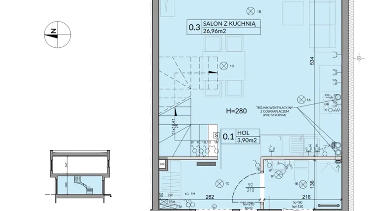 Rzut - Dom na sprzedaż 4 pokoje o powierzchni 74,16 m² - numer 49 w Boska Ksawerowska 2 etap 4