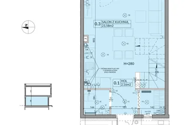 Rzut - Dom na sprzedaż 3 pokoje o powierzchni 61,92 m² - numer 50 w Boska Ksawerowska 2 etap 4