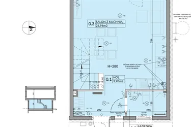 Rzut - Dom na sprzedaż 4 pokoje o powierzchni 74,16 m² - numer 56 w Boska Ksawerowska 2 etap 4
