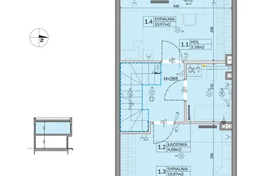 Rzut - Dom na sprzedaż 3 pokoje o powierzchni 61,92 m² - numer 54 w Boska Ksawerowska 2 etap 4