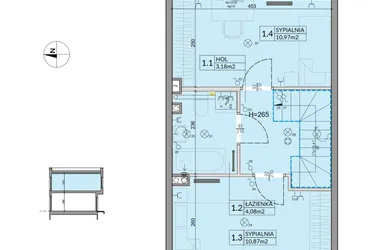 Rzut - Dom na sprzedaż 3 pokoje o powierzchni 61,92 m² - numer 58 w Boska Ksawerowska 2 etap 4