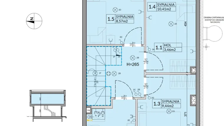 Rzut - Dom na sprzedaż 4 pokoje o powierzchni 74,16 m² - numer 57 w Boska Ksawerowska 2 etap 4