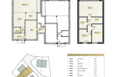 Rzut - Dom na sprzedaż 3 pokoje o powierzchni 155,51 m² - numer 2B w Na Wzgórzu 2