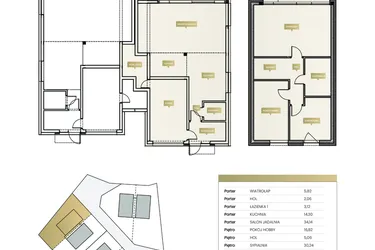 Rzut - Dom na sprzedaż 3 pokoje o powierzchni 157,29 m² - numer 2A w Na Wzgórzu 2