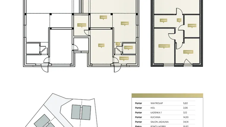 Rzut - Dom na sprzedaż 3 pokoje o powierzchni 157,87 m² - numer 4A w Na Wzgórzu 2