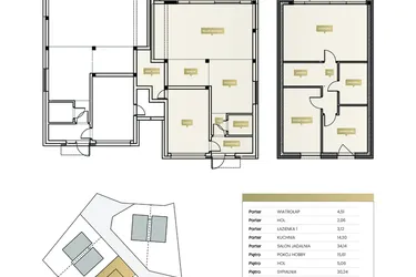 Rzut - Dom na sprzedaż 3 pokoje o powierzchni 152,02 m² - numer 3A w Na Wzgórzu 2