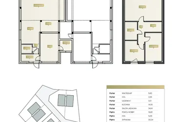 Rzut - Dom na sprzedaż 3 pokoje o powierzchni 156,24 m² - numer 4B w Na Wzgórzu 2
