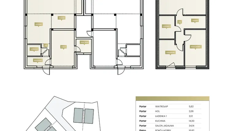 Rzut - Dom na sprzedaż 3 pokoje o powierzchni 156,24 m² - numer 4B w Na Wzgórzu 2