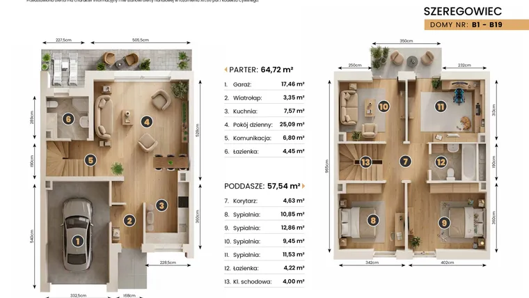 Rzut - Dom na sprzedaż 4 pokoje o powierzchni 122,32 m² - numer B5 w Golden Park