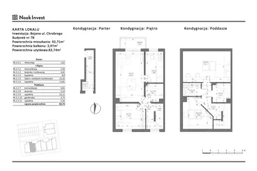 Rzut - Mieszkanie na sprzedaż 5 pokoi o powierzchni 83,74 m² - numer 7B w Bojano, ul. Chrobrego