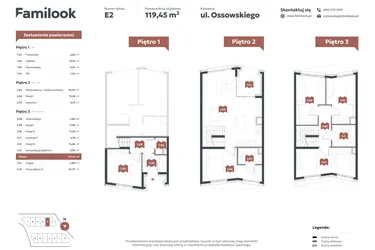 Rzut - Mieszkanie na sprzedaż 6 pokoi o powierzchni 119,45 m² - numer E2 w Familook