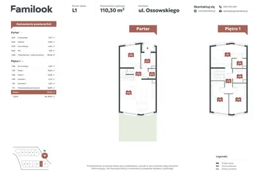 Rzut - Mieszkanie na sprzedaż 5 pokoi o powierzchni 110,3 m² - numer L1 w Familook