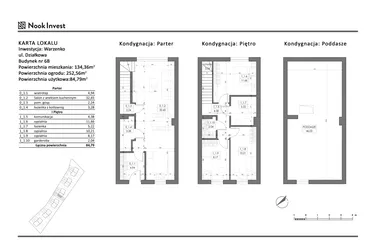 Rzut - Dom na sprzedaż 5 pokoi o powierzchni 84,79 m² - numer 6B w Domy nad jeziorem w Warzenku