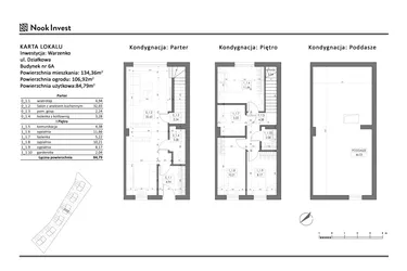 Rzut - Dom na sprzedaż 5 pokoi o powierzchni 84,79 m² - numer 6A w Domy nad jeziorem w Warzenku