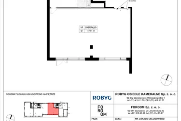 Rzut - Lokal użytkowy na sprzedaż 1 pokój o powierzchni 117,51 m² - numer OK3/D/0/LU3 w Osiedle Kameralne