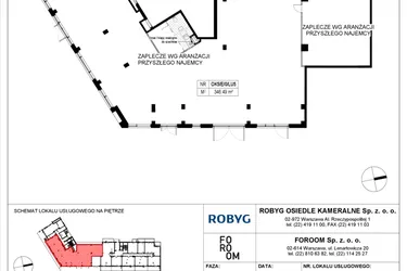 Rzut - Lokal użytkowy na sprzedaż 1 pokój o powierzchni 346,49 m² - numer OK5/E/0/LU5 w Osiedle Kameralne