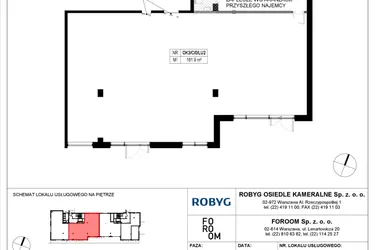 Rzut - Lokal użytkowy na sprzedaż 1 pokój o powierzchni 181,9 m² - numer OK3/C/0/LU2 w Osiedle Kameralne