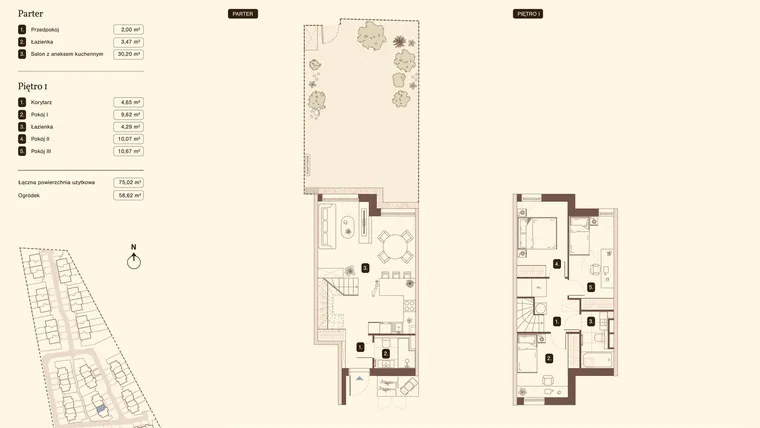Rzut - Mieszkanie na sprzedaż 4 pokoje o powierzchni 75,02 m² - numer 11.2 w Bukowa