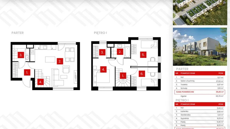 Rzut - Dom na sprzedaż 4 pokoje o powierzchni 78,73 m² - numer 15/2 w Osiedle Zakątek Nadrzeczna